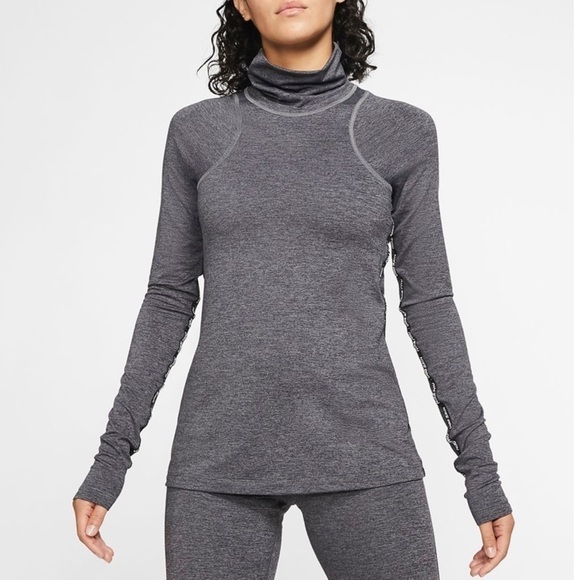 NIKE Pro Warm Metallic Top - Picture 1 of 8